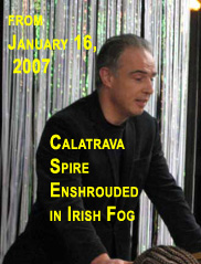 Calatrava Spire Enshrouded in Irish Fog